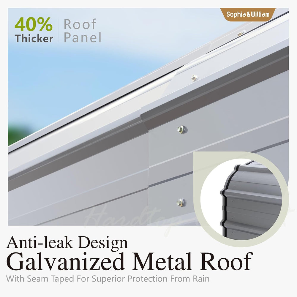 Sophia & William Carport 12x30ft, Car Canopy Metal Heavy Duty Car Shed