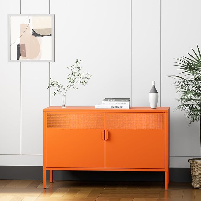 2 Door Accent Cabinet, 2-Tier Shelf, Music Studio