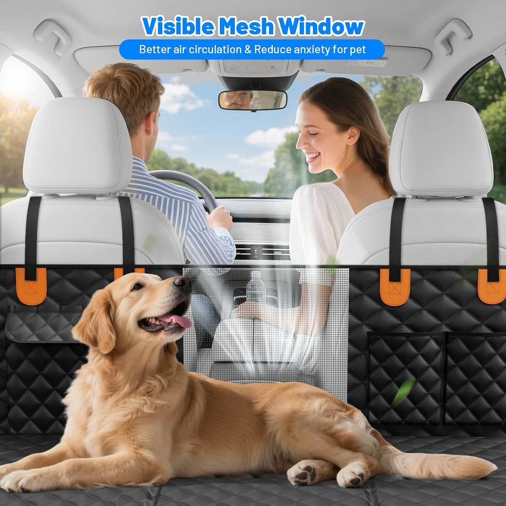 Dog Car Seat Cover for Back Seat, Hard Bottom Hammock Hold 400lbs For Cars