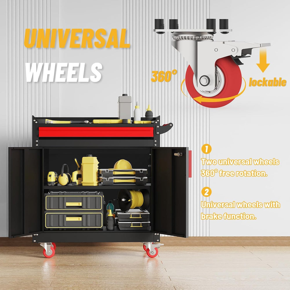 Rolling Garage Cabinets,Garage Storage Cabinet with Wheels