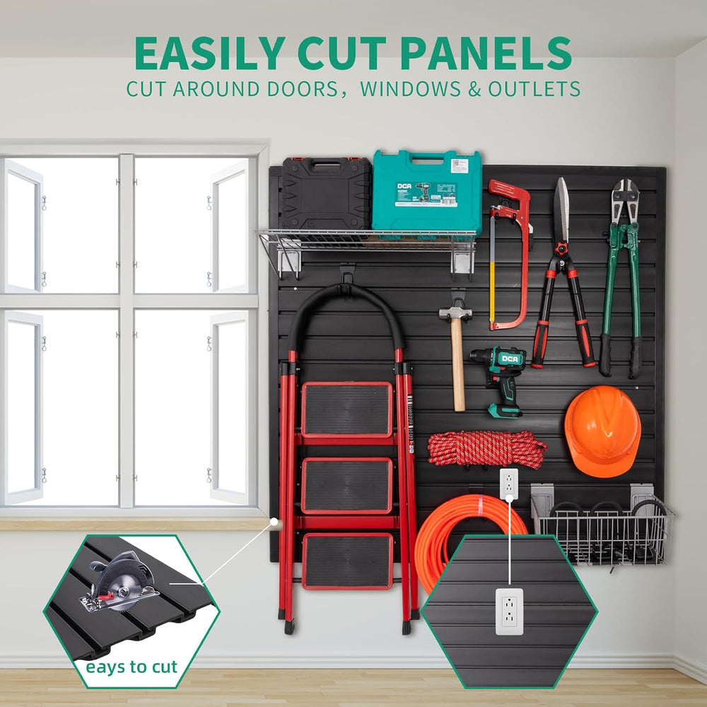 FRAYSCENT Slat Wall Paneling Garage Slat Wall Storage Systems Slatwall Panels...