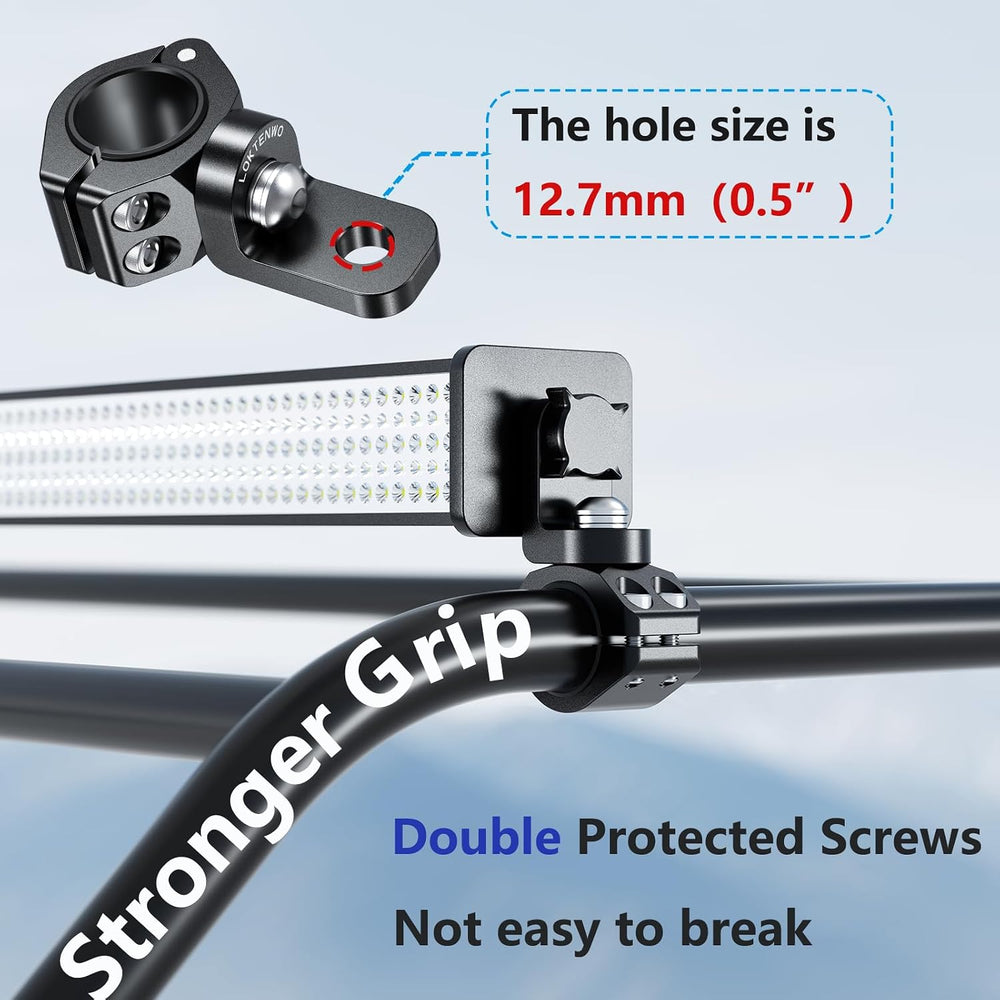 2PCS Heavy Duty CNC ATV Whip Light Mount