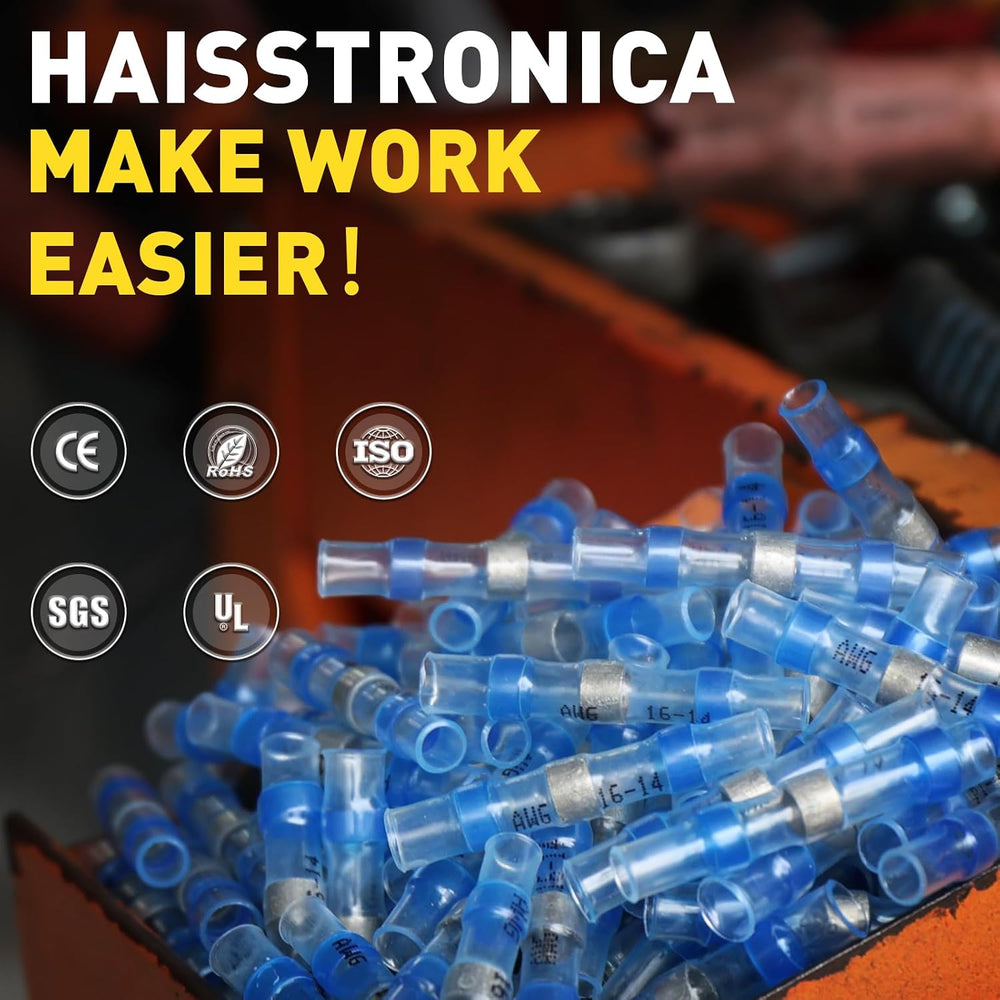 haisstronica 350PCS Solder Seal Wire Connectors Kit, 4 Colors/4 Sizes