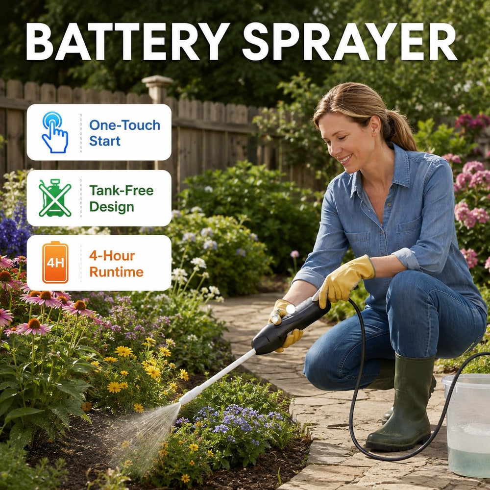 Teexpert Battery Powered Sprayer, Electric Garden Sprayer for Rock Glue &...