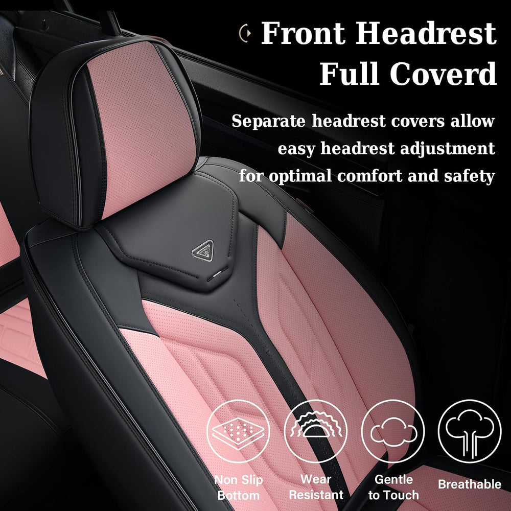 Coverado Car Seat Covers Full Set, Car Seat Protectors Leather Seat Covers fo...