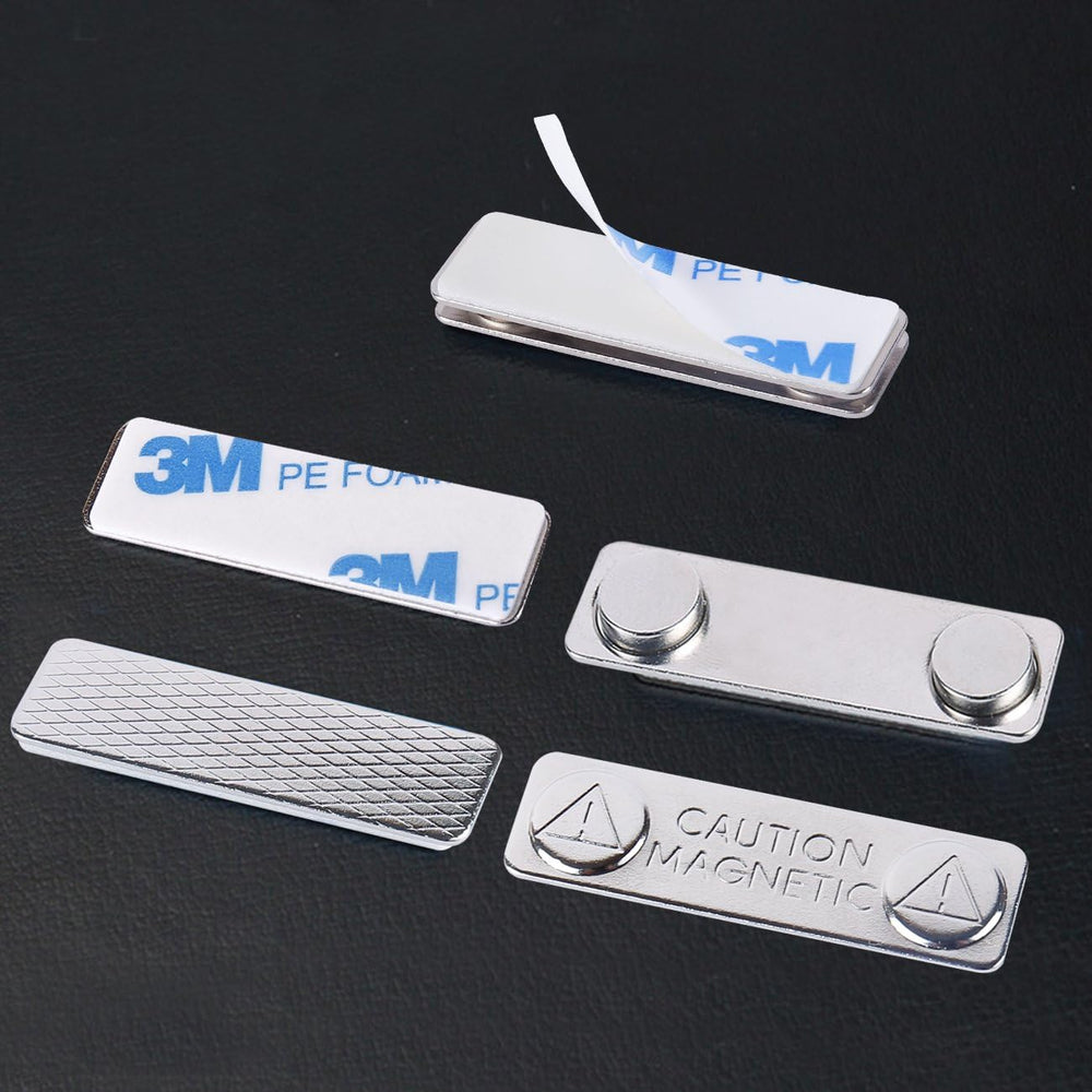 Strong Magnetic Name Badge Holders with Steel Back Plate, 100 Pack Name Tags/...