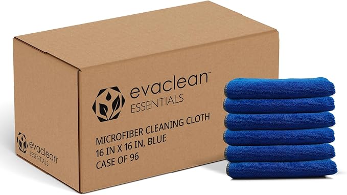 EvaClean Essentials Premium Microfiber Cleaning Cloth 16"x16" (96-P...