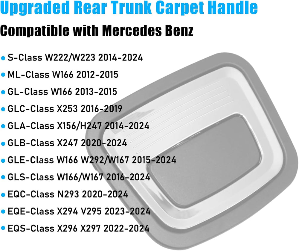 Jaronx Compatible with Mercedes Trunk Mat Carpet Handle for ML W166/GLC X253/...