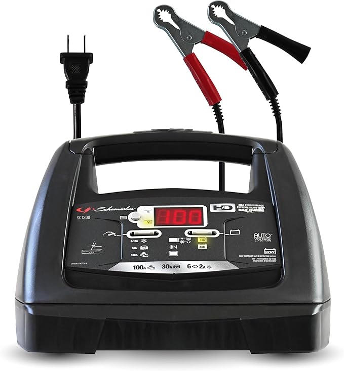 Schumacher Electric 6A Battery Charger and 85A Engine Starter, 6-in-1 Solution