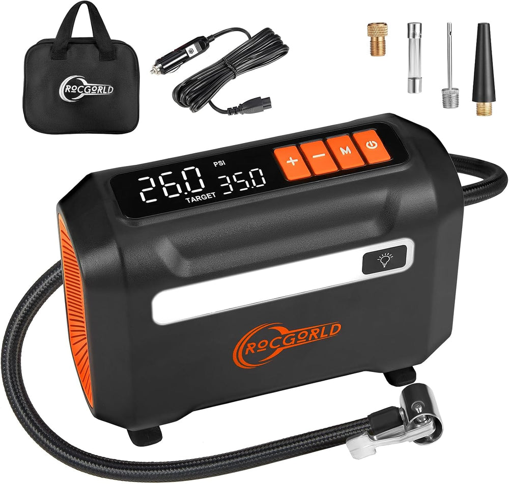 R8 Tire Inflator Portable Air Compressor, DC 12V Air Compressor
