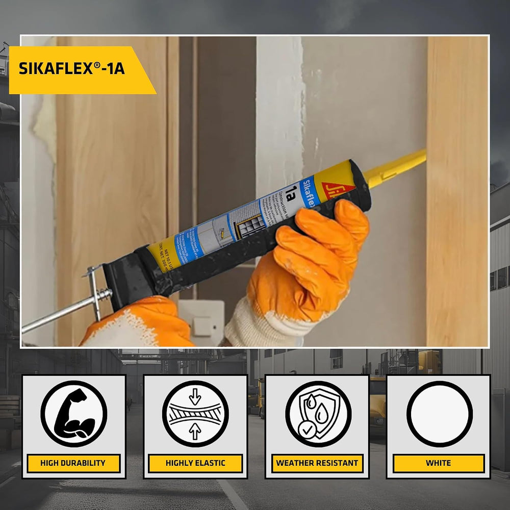 Sikaflex 1a Polyurethane Sealant Kit, Limestone, Pack of 12