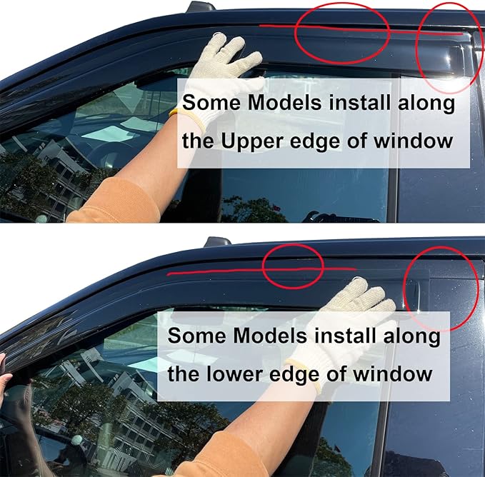 Smoke Sun/Rain Guards Window Visor Compatible