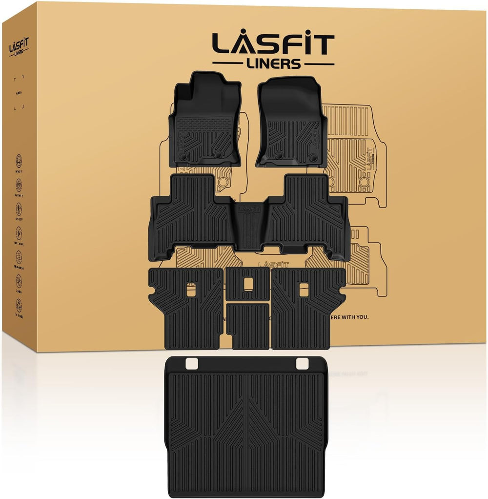 LASFIT Floor Mats&Trunk Mat for Toyota 4Runner 2013-2024 All Weather TPE ...