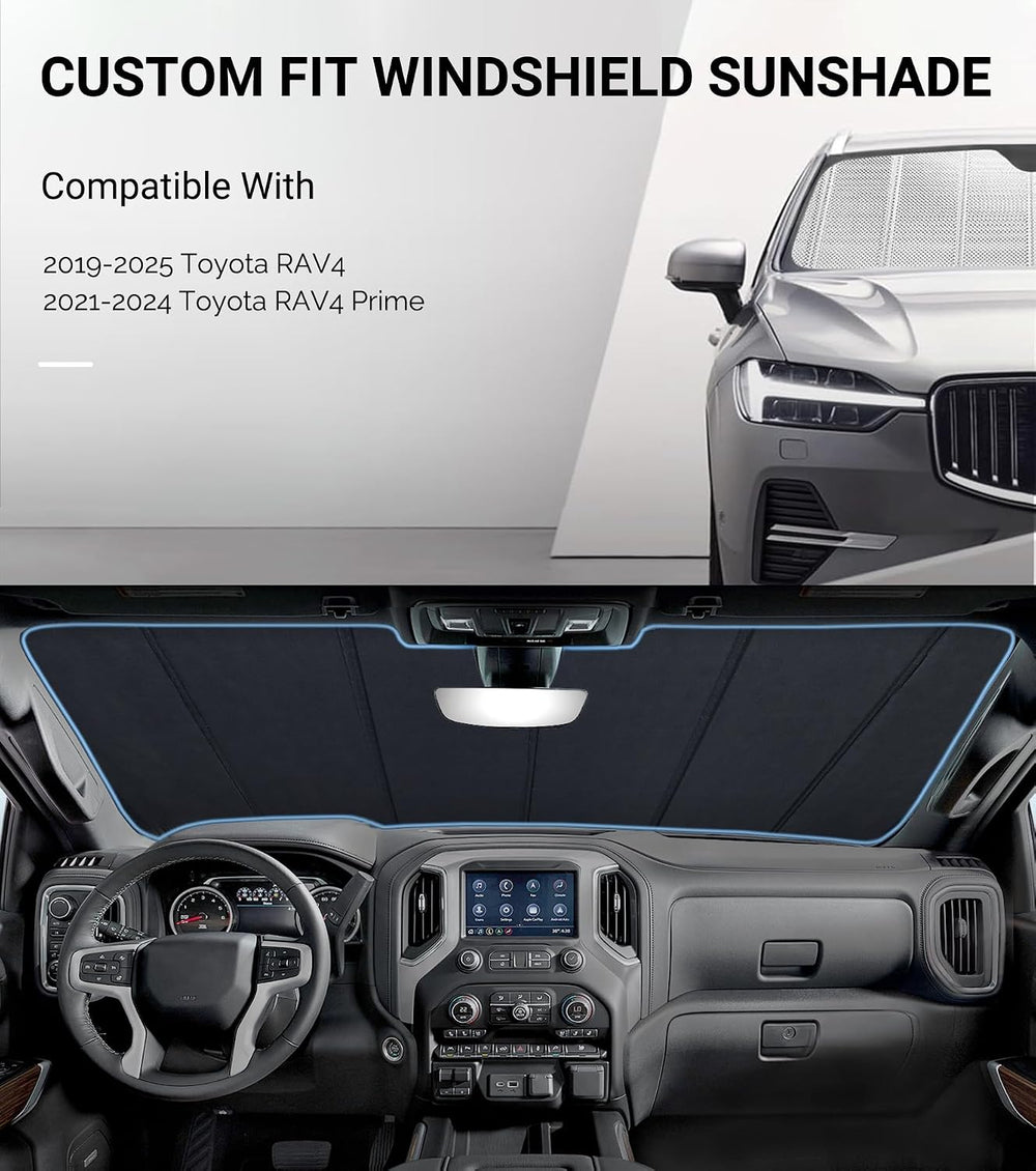 Pigenius Windshield Sun Shade for Toyota RAV4 2019-2025; RAV4 Prime 2021-2024...