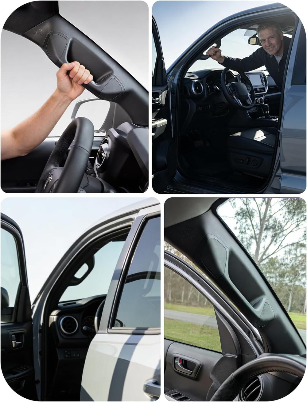 Driver Side A-Pillar Grab Handle for Toyota Tacoma 3rd Gen 2016-2023, OEM-Sty...