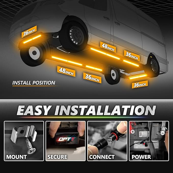 OPT7 Aura Pro Underglow Lights for Class B & B+ RV Motorhomes