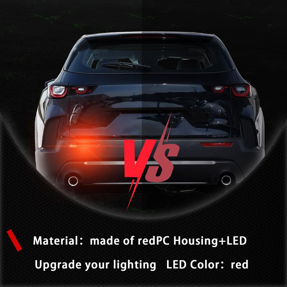 Red LED Rear Bumper Reflectors Fog Brake Tail Light Lamps Compatible with Maz...