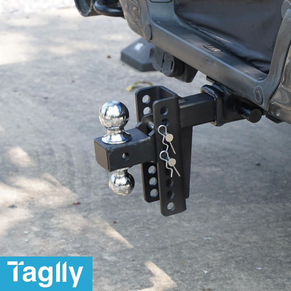 2" Adjustable Trailer Hitch - 22500 LBS, 2" & 2-5/16" Ball...