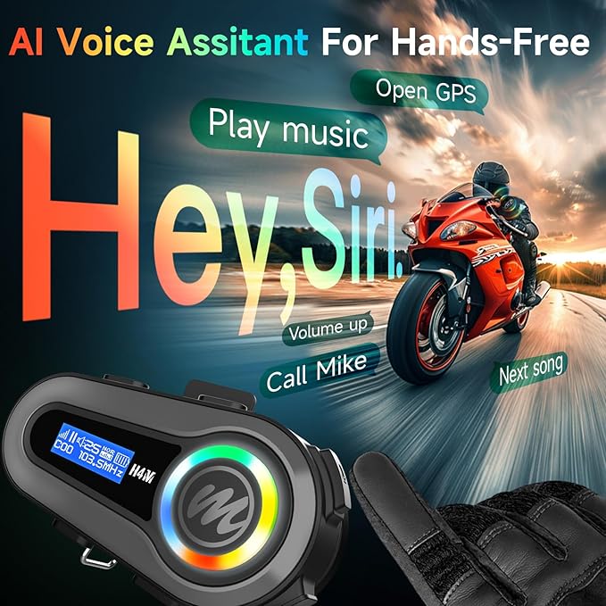 Moman Motorcycle Helmet Headset, H4M