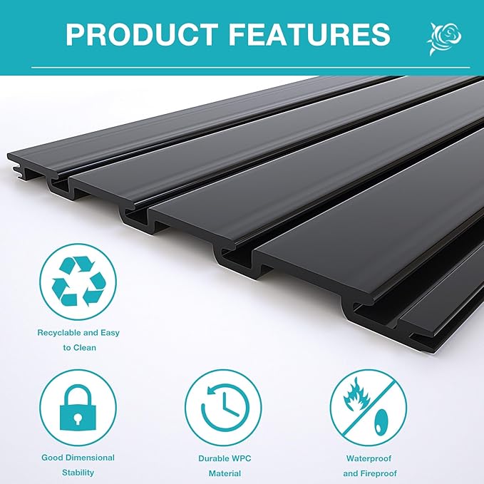 NeatiEase Slatwall Panel Wall Storage Systems, 4 x 8ft Slat Wall Paneling