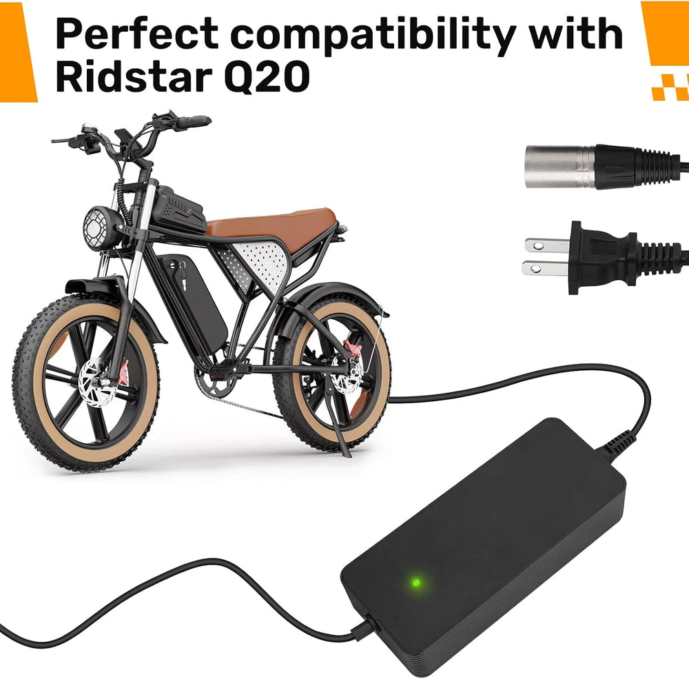 UL Certified Upgraded Fast Charging 3-Pin 48V 3A Battery Charger for Q20 Rids...