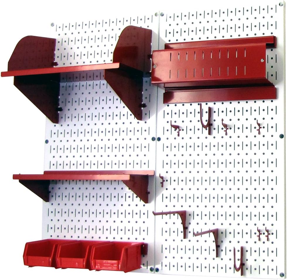 Wall Control Craft & Hobby Pegboard Organizer Storage Kit with White Pegb...