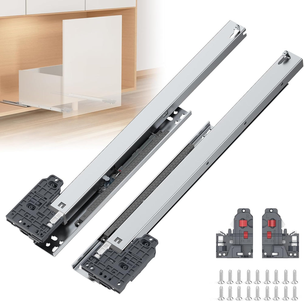 Undermount Drawer Slides,16inch Bottom Mount Full Extension Drawer Slides,Sof...