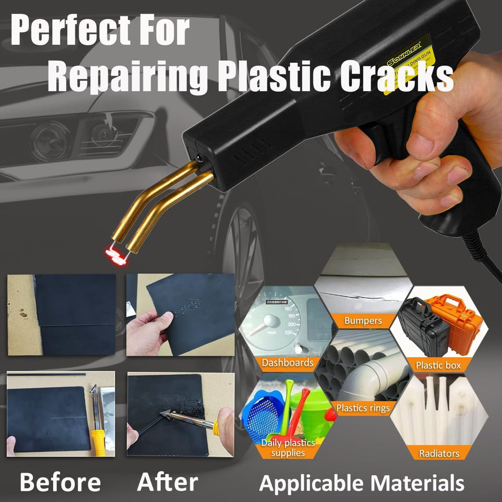 Plastic Welder,2 in 1 Plastic Welding Kit,Hot Stapler Car Bumper Repair Kit