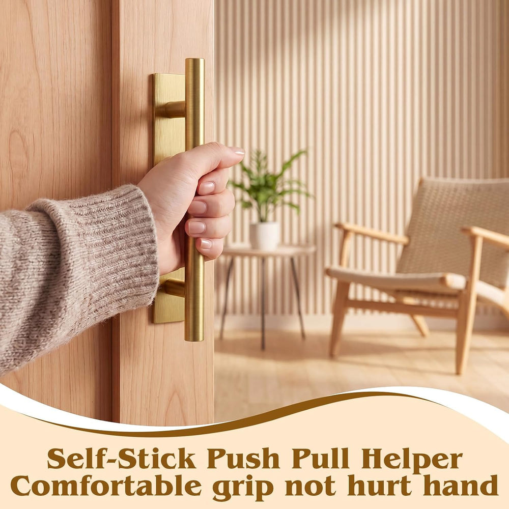 Barydat 50 Pack Self Stick Push Pull Helper Stick on Drawer Pulls ABS Plastic...