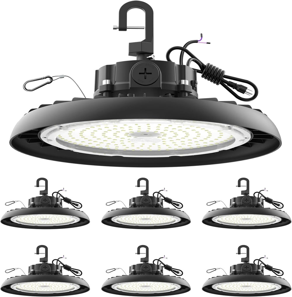 AIKVSXER 180W UFO High Bay Light 32400LM 6000K, 1-10V Dimmable Shop Lights