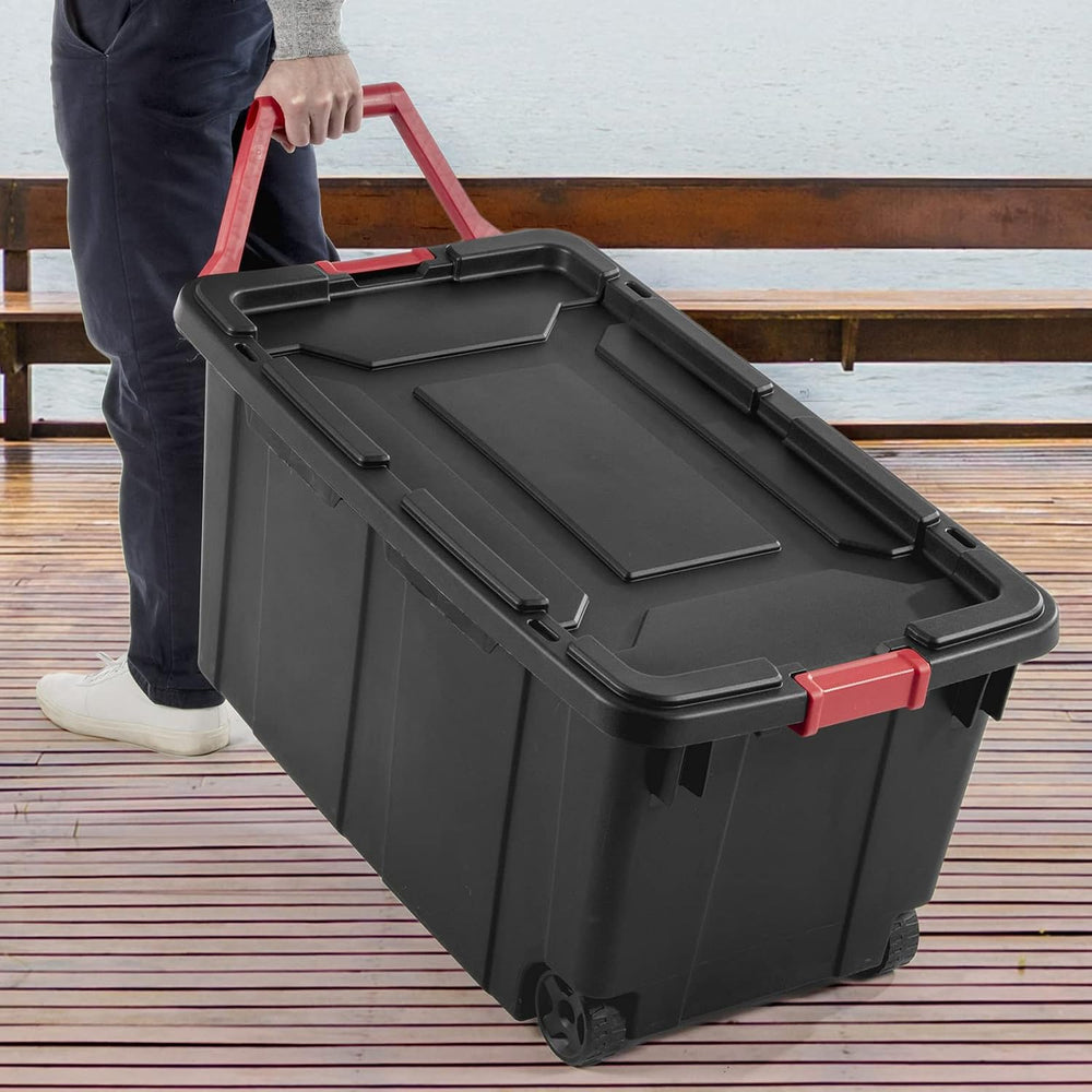 Storage Bins 40 Gallon Heavy-Duty Plastic Storage Bins, 2 Pack Container Tote...