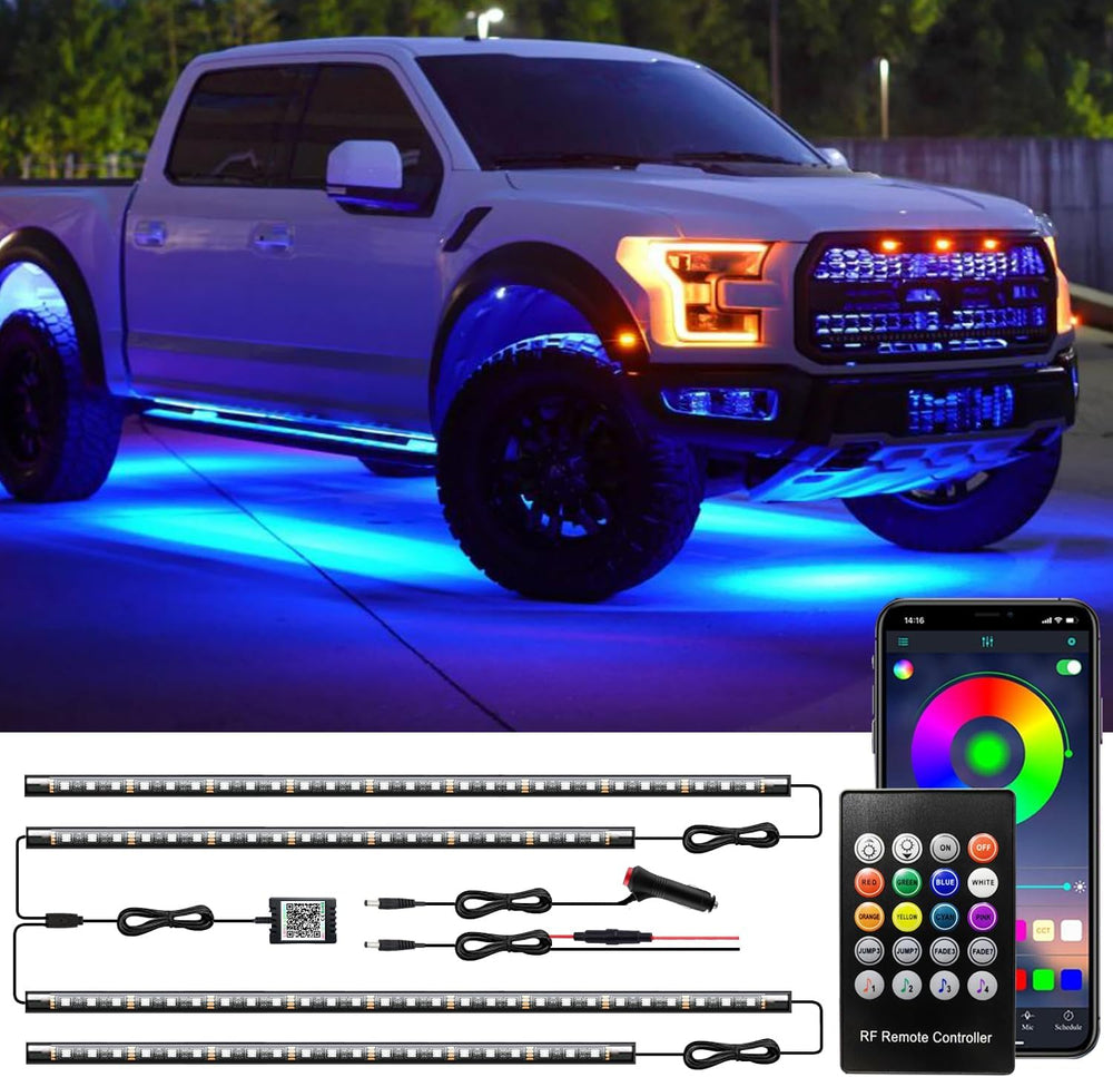 Underglow Kit for Car, Led Underglow Lights with App and Remote Control, 16 M...