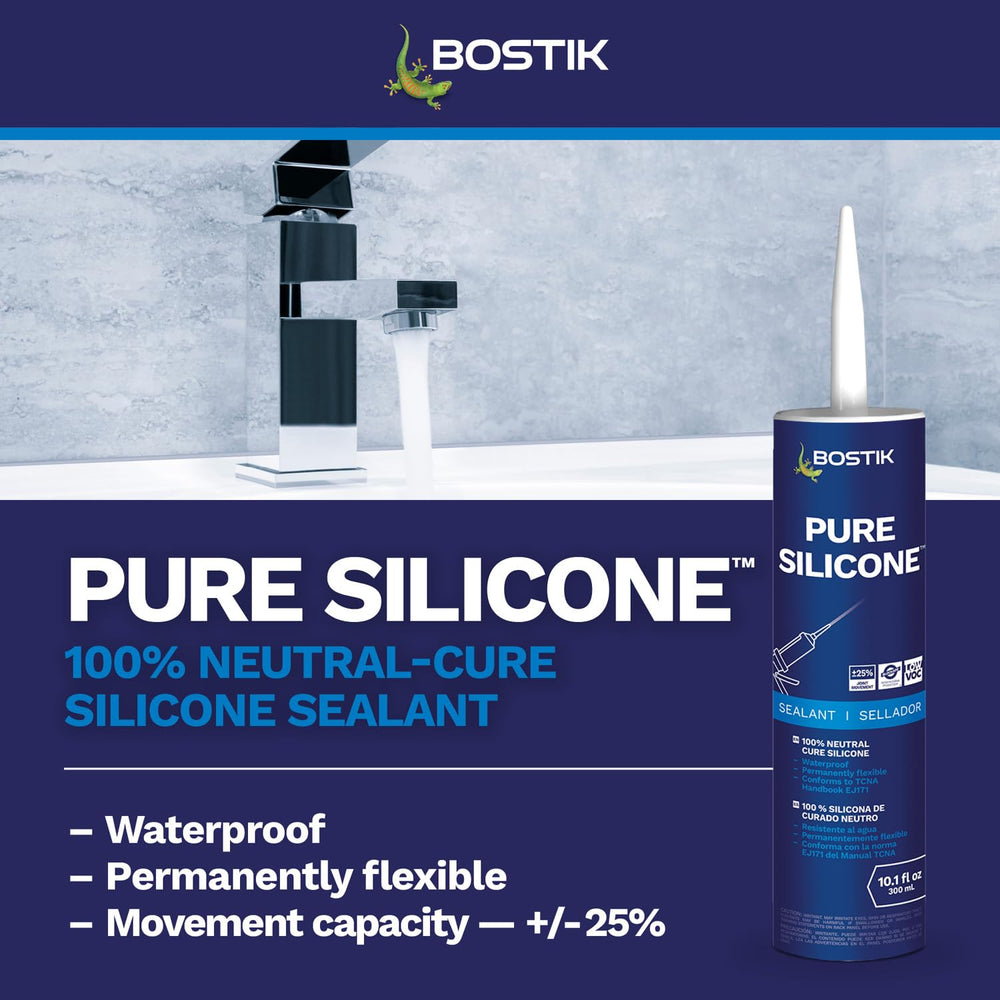 BOSTIK Pure Silicone Taupe 10.1oz Silicone Caulk & Sealant - 1 Cartridge