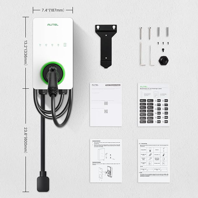 Autel MaxiCharger Level 2 EV Charger up to 40Amp, Indoor/Outdoor Fast Electric