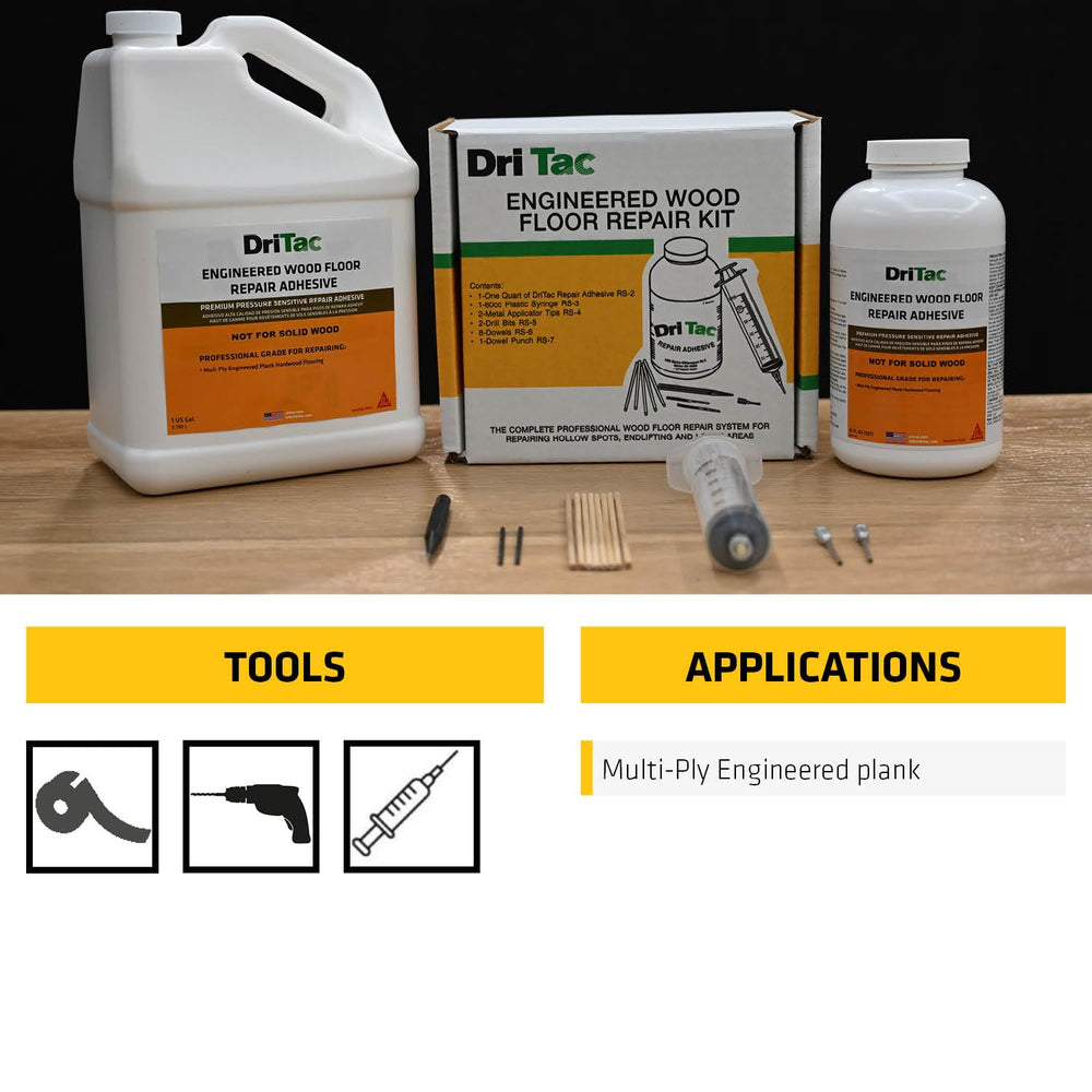 SIKA DriTac Professional Glue-Down Wood Floor Repair Adhesive White, 1 gal