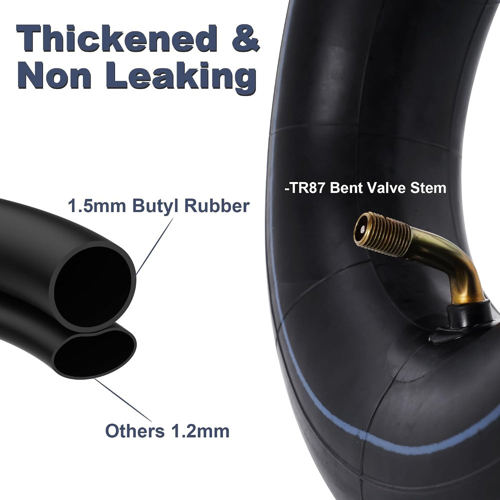 RUTU 4.10/3.50-4 410/350-4 Tire and Inner Tube with TR87 Bent Valve Stem