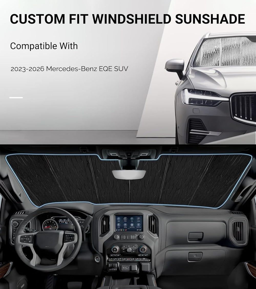 Pigenius Windshield Sun Shade for Mercedes-Benz EQE SUV 2023-2026 Front Windo...