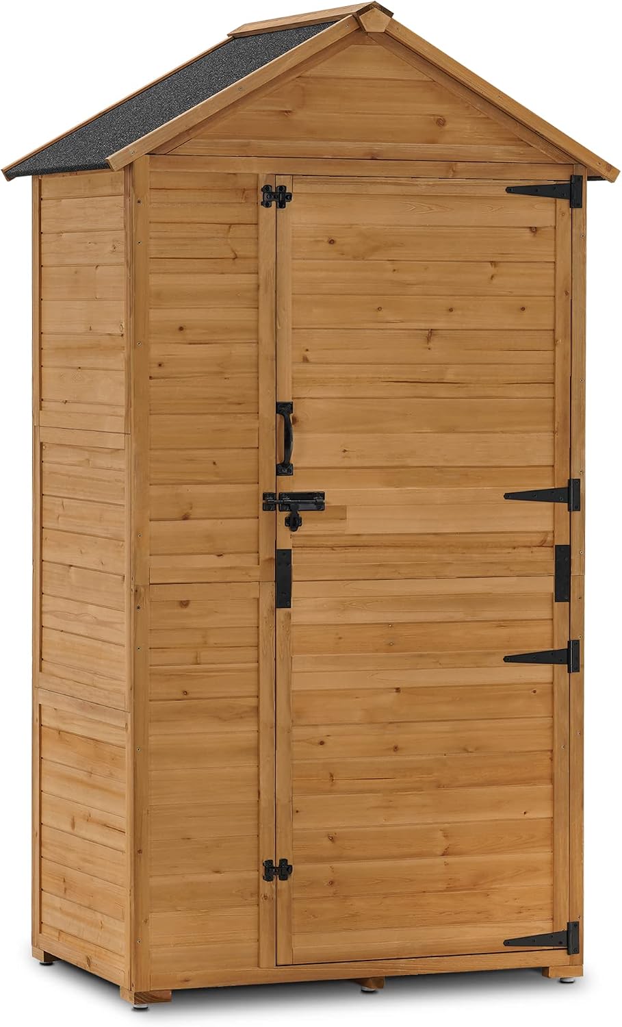 MCombo Large Outdoor Storage Cabinet with 3 Shelves, Wood Garden Shed 1998