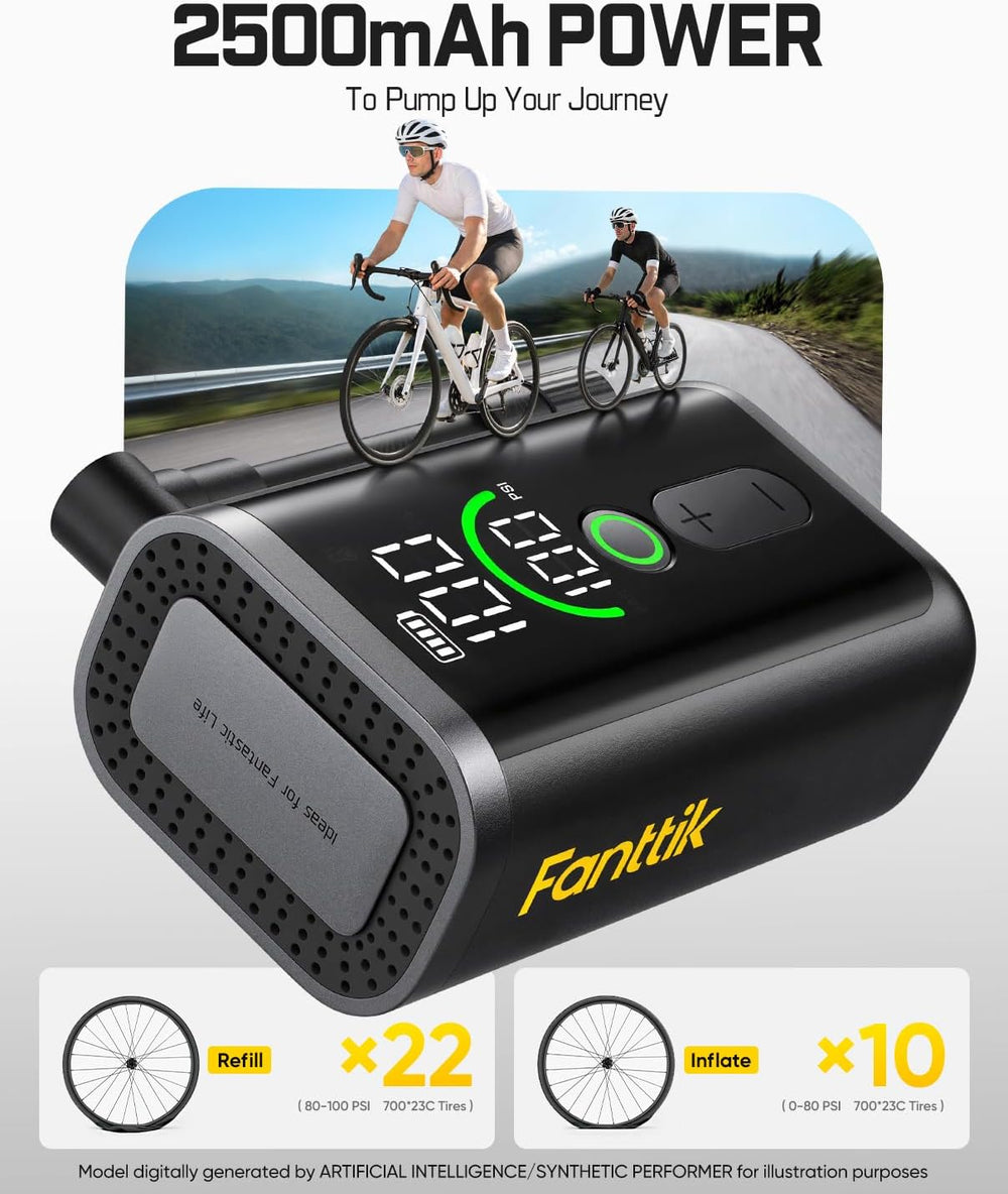Fanttik X11 Ace Mini Electric Bike Pump, 150PSI, 21s Fast Inflate, iF Award