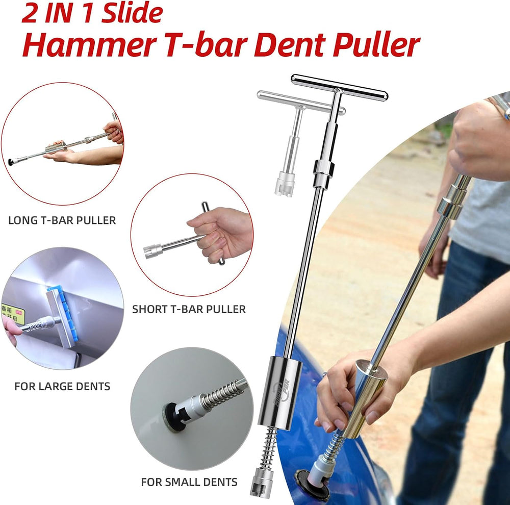 Super PDR Dent Puller Kit Paintless Dent Repair Kit for Car – Slide Hammer Su...