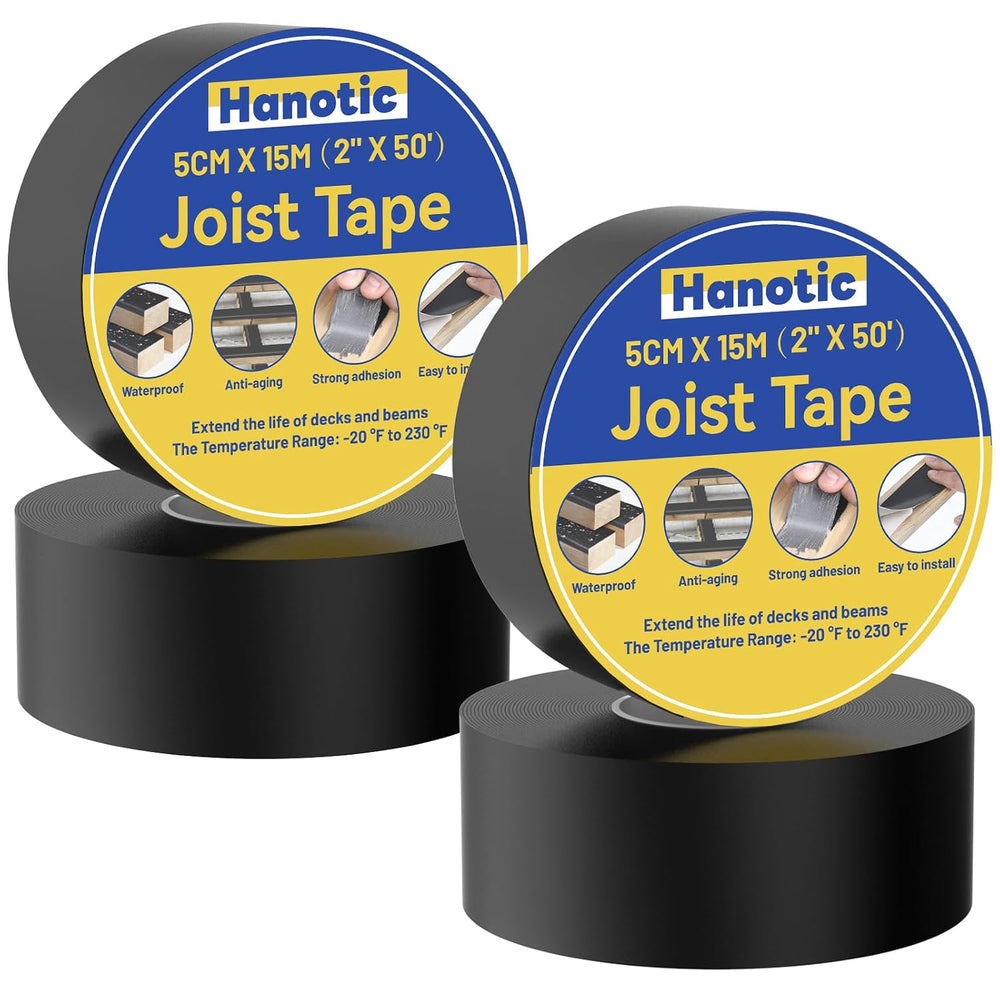 Joist Tape for Decking 2'' X 50', 4 Rolls Waterproof Deck Tape