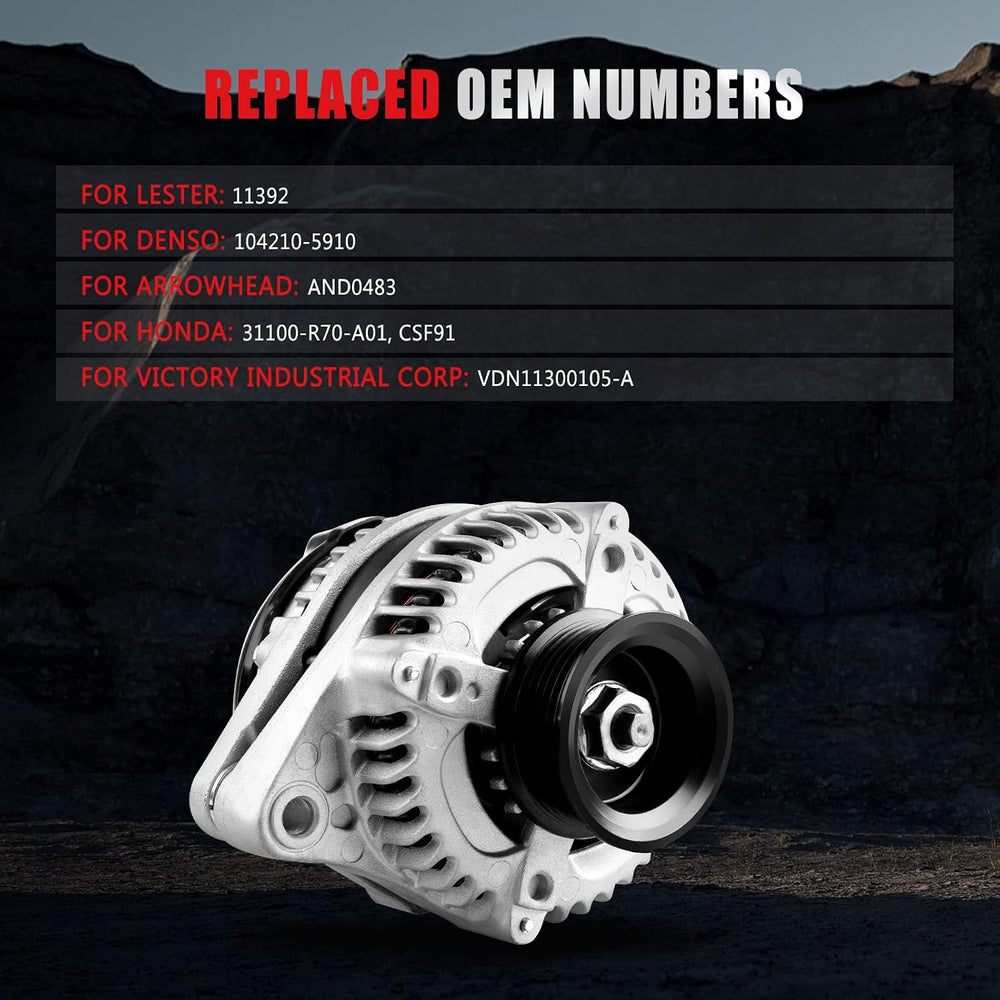 Alternator Fit for 2008-2012 for Honda for Accord V6 3.5L