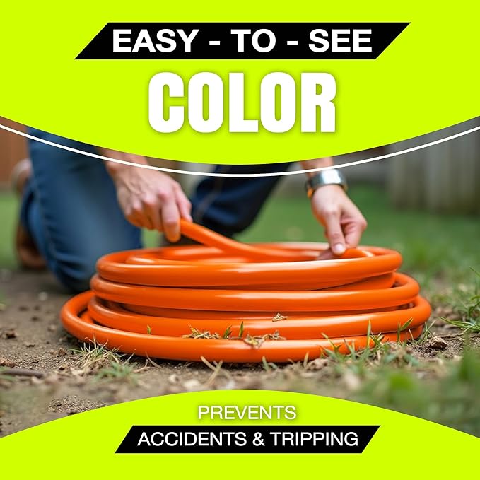100ft Outdoor/Indoor Extension Cord 12/3 Gauge Extra Heavy Duty 3 Prong SJTW