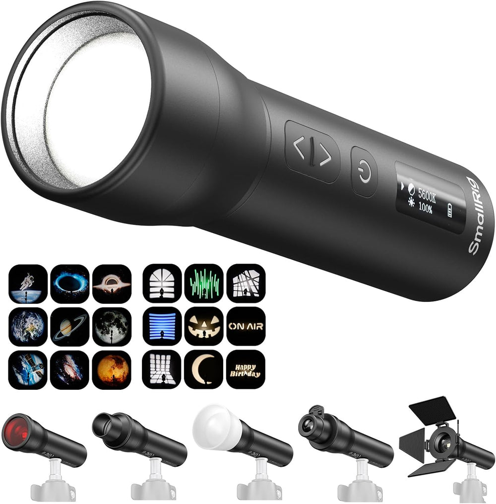 SmallRig RF 05B Portable LED Photography Flashlight, Zoomable Video Light