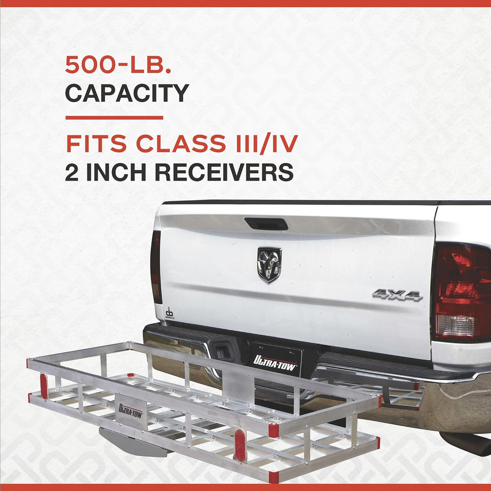 Ultra-Tow Aluminum Hitch Cargo Carrier - 500-Lb. Capacity, Silver, 60in. x 22...