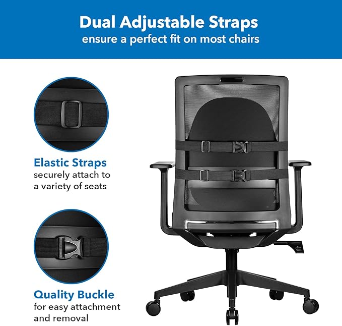 Mount-It! Office Chair Cushion, Lumbar Support Pillow