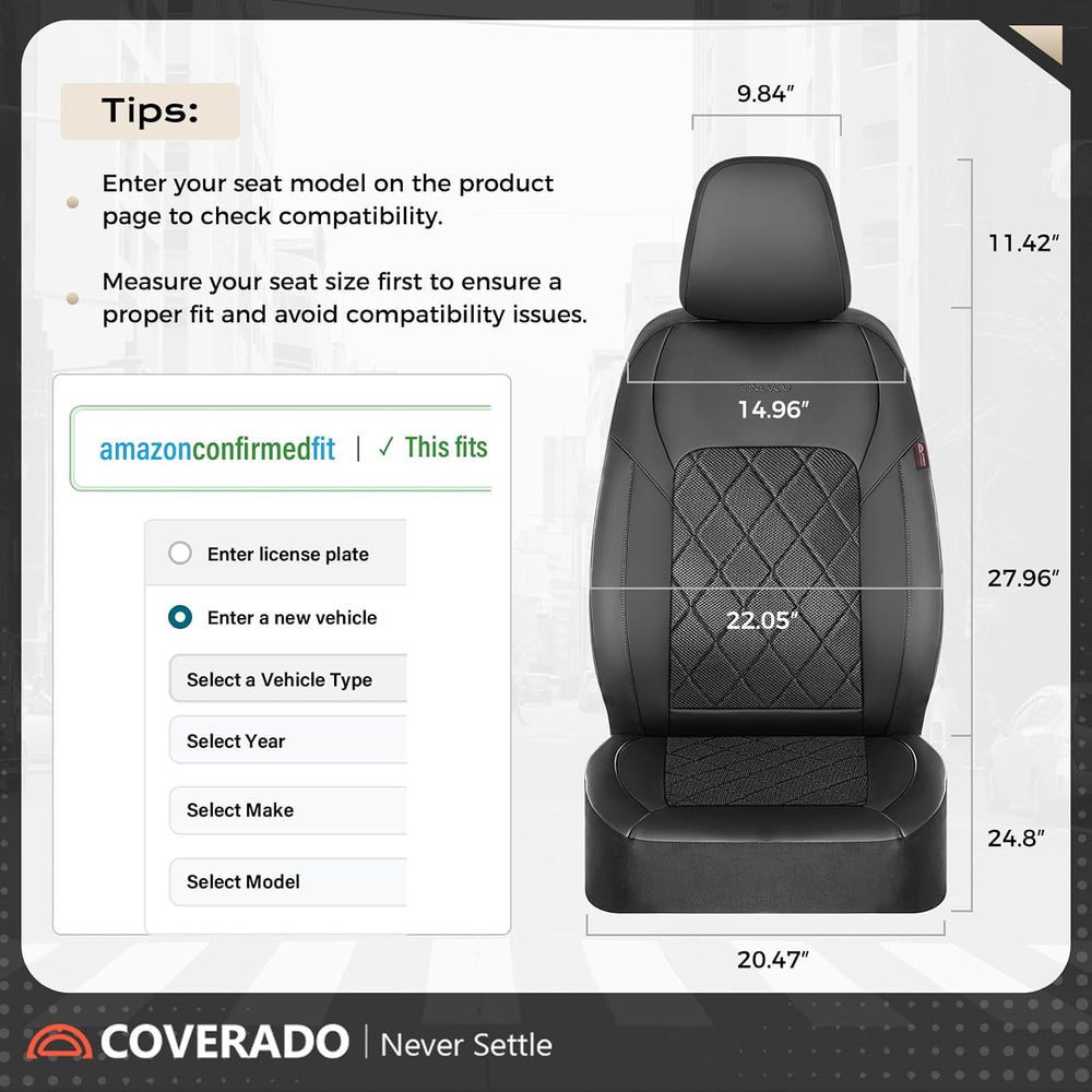 Coverado Car Seat Covers, Seat Covers Full Set, 5 Seats Automotive Seat Cover...