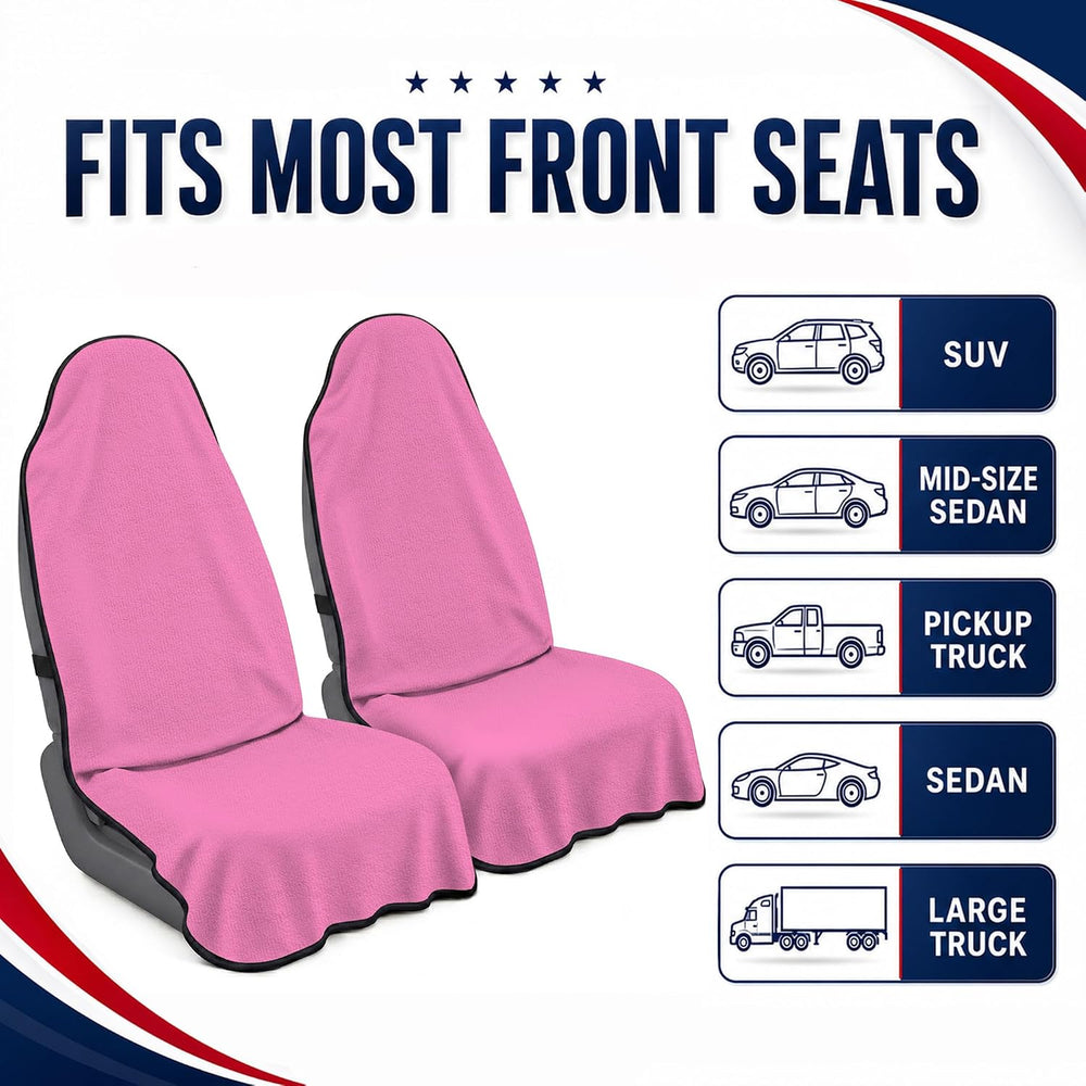 Car Seat Towel Cover 2 Pack for Front Seats, Sweat Absorbent Car Seat Protect...