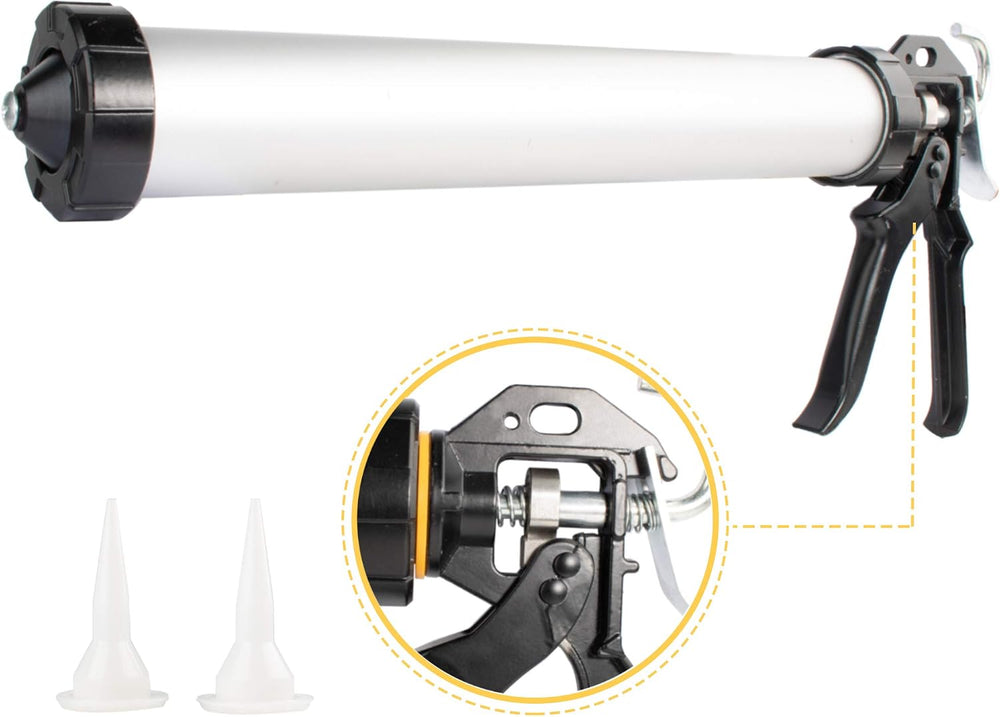 Sealant Sausage Caulking Gun with Aluminum Cartridge 600ml/20oz - 12:1 Thrust...