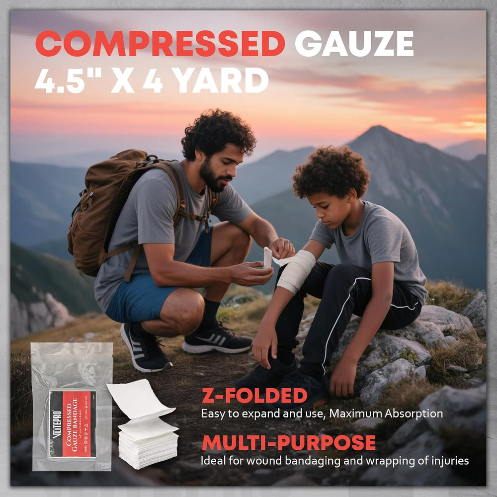 144 Pcs Advanced Trauma First Aid Kit - Emergency Camping Gear with Tournique...